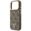 Θήκη MagSafe Guess 4G PU Triangle Logo & Stand Camera για Apple iPhone 18 Pro / 17 Pro, καφέ