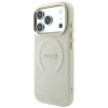 Θήκη Guess Saffiano Peony & Ring MagSafe για Apple iPhone 18 Pro / 17 Pro, μπεζ