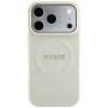 Θήκη Guess Saffiano Peony & Ring MagSafe για Apple iPhone 18 Pro / 17 Pro, μπεζ