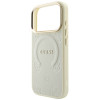Θήκη Guess Saffiano Peony & Ring MagSafe για Apple iPhone 18 Pro / 17 Pro, μπεζ