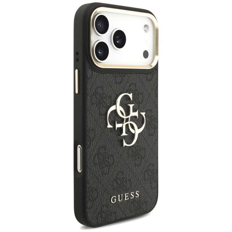 Θήκη Guess 4G Big 4G Classic Logo Big Strap Metal Buttons με λουρί για Apple iPhone 18 Pro Max / 17 Pro Max, μαύρη