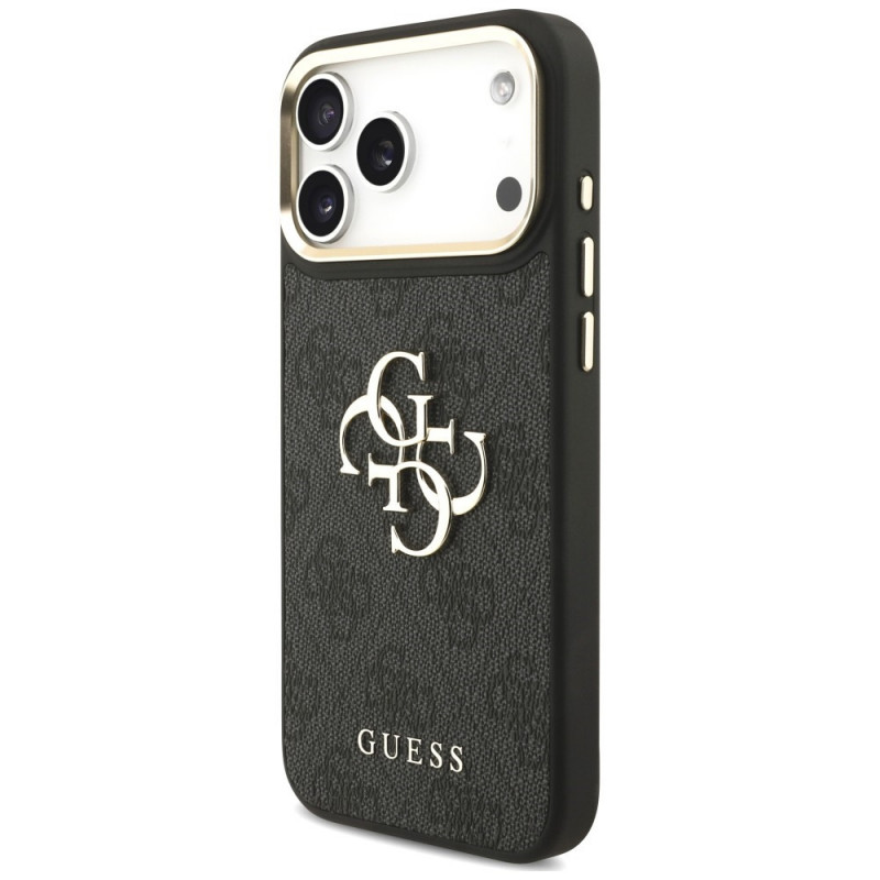 Θήκη Guess 4G Big 4G Classic Logo Big Strap Metal Buttons με λουράκι για Apple iPhone 18 Pro / 17 Pro, μαύρη