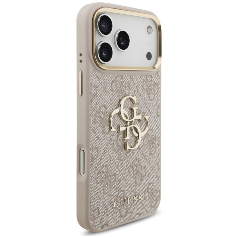 Θήκη Guess 4G Big 4G Classic Logo Big Strap Metal Buttons με λουρί για Apple iPhone 18 Pro Max / 17 Pro Max, ροζ