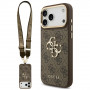 Θήκη Guess 4G Big 4G Classic Logo Big Strap Metal Buttons με λουρί για Apple iPhone 18 Pro Max / 17 Pro Max, καφέ