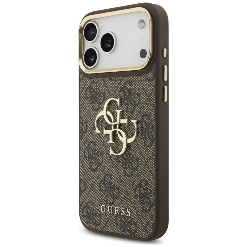Θήκη Guess 4G Big 4G Classic Logo Big Strap Metal Buttons με λουρί για Apple iPhone 18 Pro Max / 17 Pro Max, καφέ