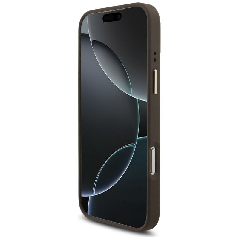 Θήκη Guess 4G Big 4G Classic Logo Big Strap Metal Buttons με λουρί για Apple iPhone 18 Pro Max / 17 Pro Max, καφέ
