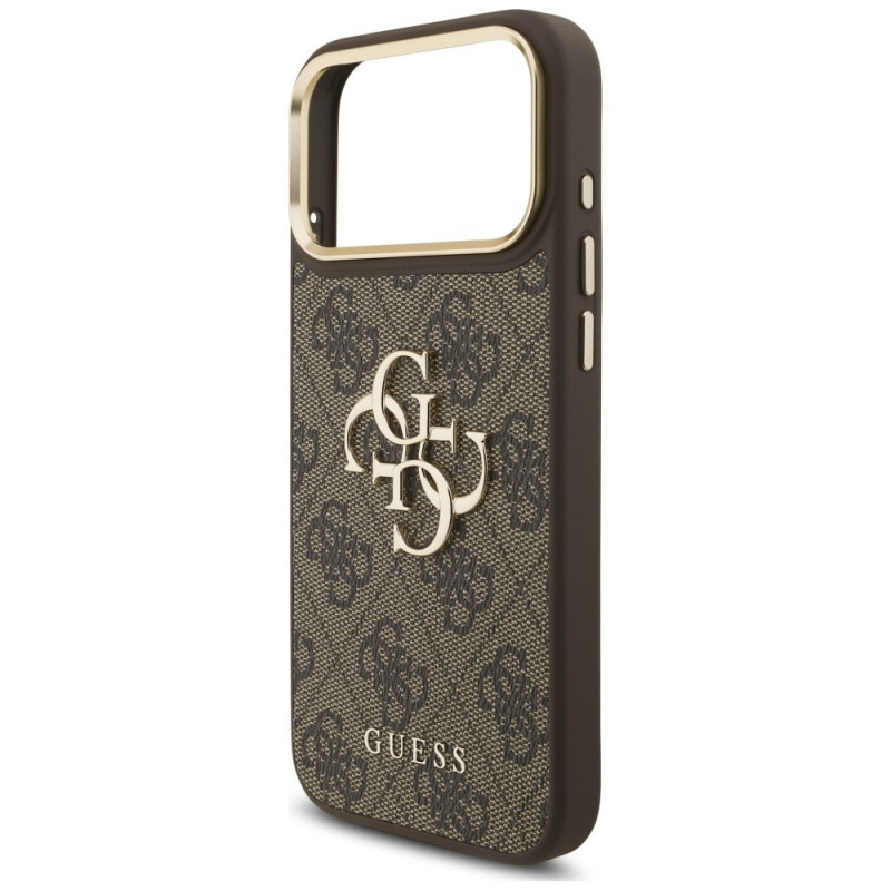 Θήκη Guess 4G Big 4G Classic Logo Big Strap Metal Buttons με λουρί για Apple iPhone 18 Pro Max / 17 Pro Max, καφέ