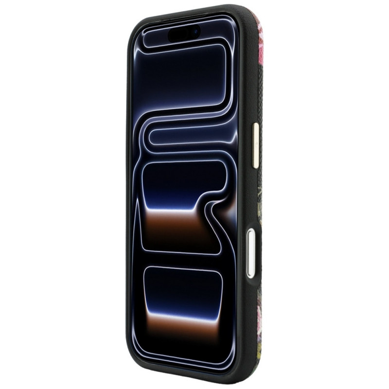 Θήκη MagSafe Guess Blossom Roses Print για Apple iPhone 18 Pro / 17 Pro, μαύρη
