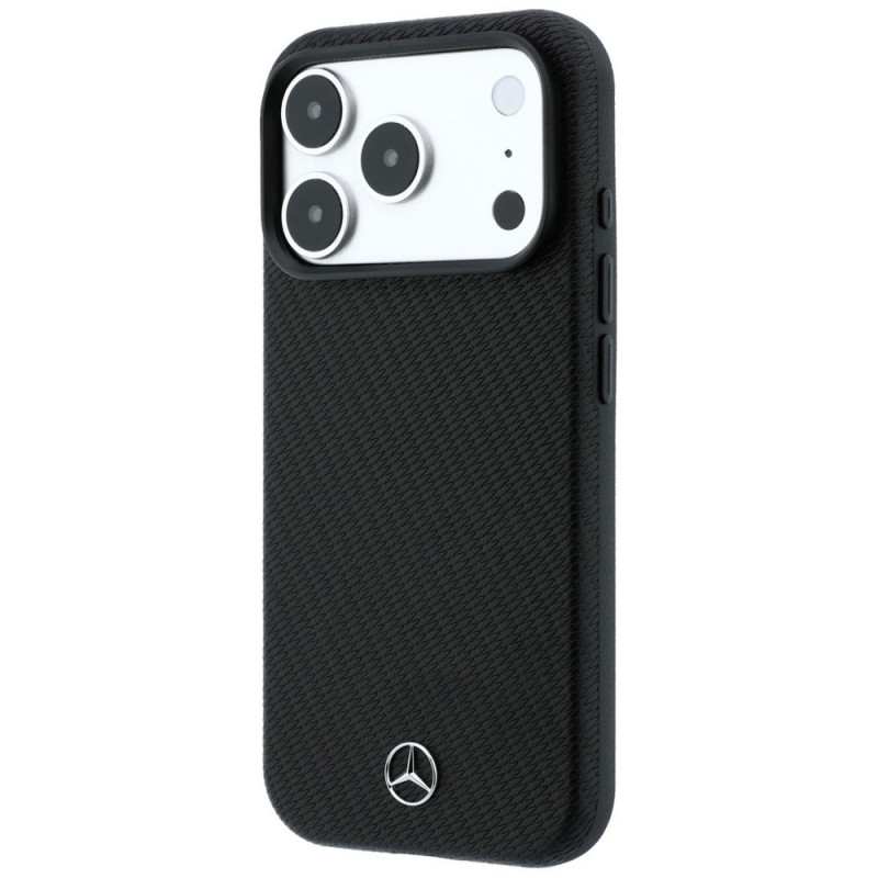 Θήκη Mercedes-Benz Grill Pattern και πορτοφόλι καρτών από δέρμα MagSafe για Apple iPhone 18 Pro Max / 17 Pro Max, μαύρη