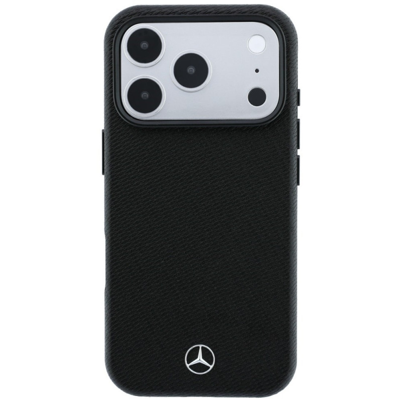 Θήκη Mercedes-Benz Grill Pattern και πορτοφόλι καρτών από δέρμα MagSafe για Apple iPhone 18 Pro Max / 17 Pro Max, μαύρη