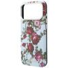 Θήκη MagSafe Guess GUE6026 Blossom Roses Print για Apple iPhone 18 Pro / 17 Pro, μπλε