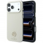 Θήκη MagSafe Guess GUE005545 Grained Round Strass Logo για Apple iPhone 18 Pro / 17 Pro, μπεζ