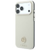 Θήκη MagSafe Guess GUE005545 Grained Round Strass Logo για Apple iPhone 18 Pro / 17 Pro, μπεζ