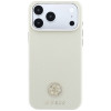 Θήκη MagSafe Guess GUE005545 Grained Round Strass Logo για Apple iPhone 18 Pro / 17 Pro, μπεζ