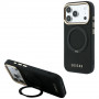 Θήκη Guess Ring Stand 360 Grained Classic Logo MagSafe για Apple iPhone 18 Pro / 17 Pro, μαύρη
