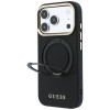 Θήκη Guess Ring Stand 360 Grained Classic Logo MagSafe για Apple iPhone 18 Pro / 17 Pro, μαύρη