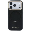 Θήκη Guess Ring Stand 360 Grained Classic Logo MagSafe για Apple iPhone 18 Pro / 17 Pro, μαύρη