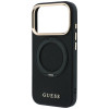 Θήκη Guess Ring Stand 360 Grained Classic Logo MagSafe για Apple iPhone 18 Pro / 17 Pro, μαύρη