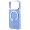 Θήκη Guess Ring Stand 360 Grained Classic Logo MagSafe για Apple iPhone 18 Pro Max / 17 Pro Max, γαλάζια