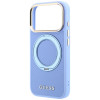 Θήκη Guess Ring Stand 360 Grained Classic Logo MagSafe για Apple iPhone 18 Pro / 17 Pro, γαλάζιο