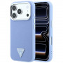 Guess Grained Triangle Logo MagSafe σκληρή θήκη για Apple iPhone 18 Pro / 17 Pro, μπλε