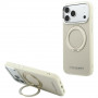 Θήκη Karl Lagerfeld Ring Stand 360 Saffiano Classic Logo MagSafe για Apple iPhone 18 Pro / 17 Pro, μπεζ