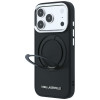 Θήκη Karl Lagerfeld Ring Stand 360 Saffiano Classic Logo MagSafe για Apple iPhone 18 Pro / 17 Pro, μαύρη (KF003179)