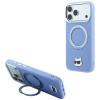 Θήκη Karl Lagerfeld with Ring Stand 360 Choupette Head Pin MagSafe για Apple iPhone 18 Pro Max / 17 Pro Max, γαλάζιο (KF003220)