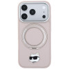 Θήκη Karl Lagerfeld με Ring Stand 360 Choupette Head Pin MagSafe για Apple iPhone 18 Pro Max / 17 Pro Max, ροζ