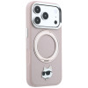 Θήκη Karl Lagerfeld με Ring Stand 360 Choupette Head Pin MagSafe για Apple iPhone 18 Pro Max / 17 Pro Max, ροζ