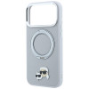 Θήκη MagSafe Karl Lagerfeld με Ring Stand 360 Karl & Choupette Heads Pin για Apple iPhone 18 Pro Max / 17 Pro Max, γκρι