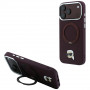 Θήκη Karl Lagerfeld με Ring Stand 360 Karl Head Pin MagSafe για Apple iPhone 18 Pro Max / 17 Pro Max, Burgundy
