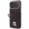 Θήκη Karl Lagerfeld με Ring Stand 360 Karl Head Pin MagSafe για Apple iPhone 18 Pro Max / 17 Pro Max, Burgundy