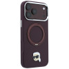 Θήκη Karl Lagerfeld με Ring Stand 360 Karl Head Pin MagSafe για Apple iPhone 18 Pro Max / 17 Pro Max, Burgundy
