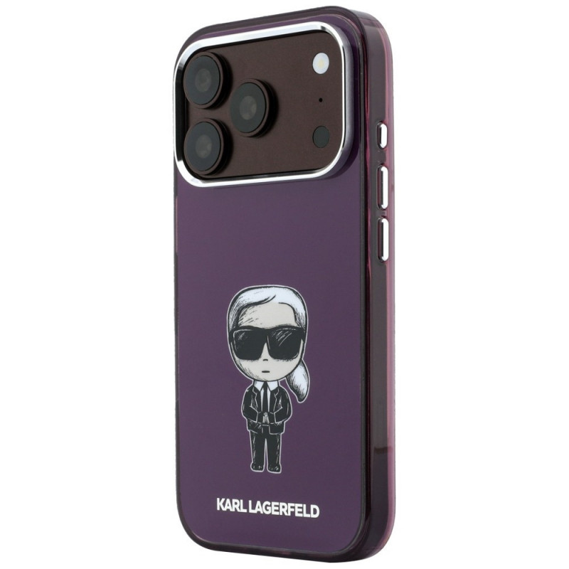 Θήκη Karl Lagerfeld IML Ikonik Sketch Print MagSafe για Apple iPhone 18 Pro / 17 Pro, Burgundy