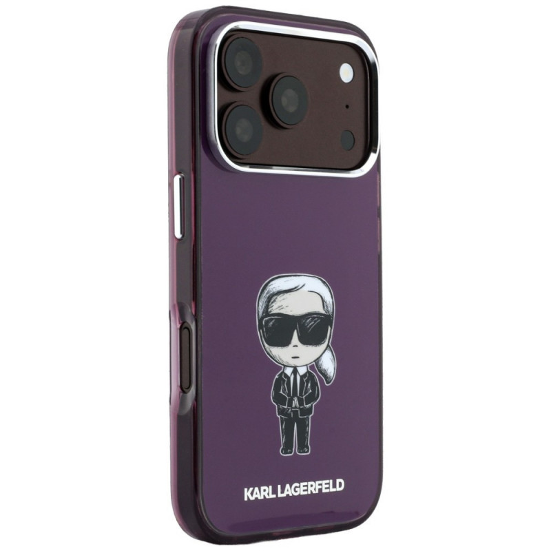 Θήκη Karl Lagerfeld IML Ikonik Sketch Print MagSafe για Apple iPhone 18 Pro / 17 Pro, Burgundy