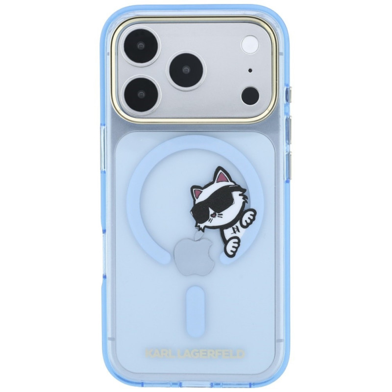 Θήκη Karl Lagerfeld Peekaboo Logo MagSafe για Apple iPhone 18 Pro Max / 17 Pro Max, μπλε