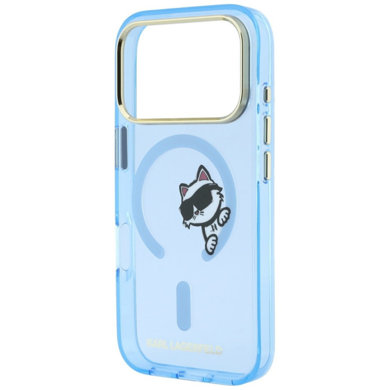 Θήκη Karl Lagerfeld Peekaboo Logo MagSafe για Apple iPhone 18 Pro Max / 17 Pro Max, μπλε