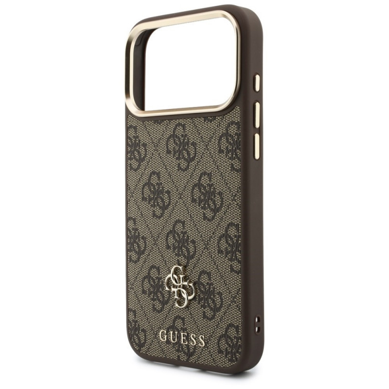 Θήκη Guess 4G με πορτοφόλι και λουράκι, MagSafe, για Apple iPhone 18 Pro Max / 17 Pro Max, καφέ