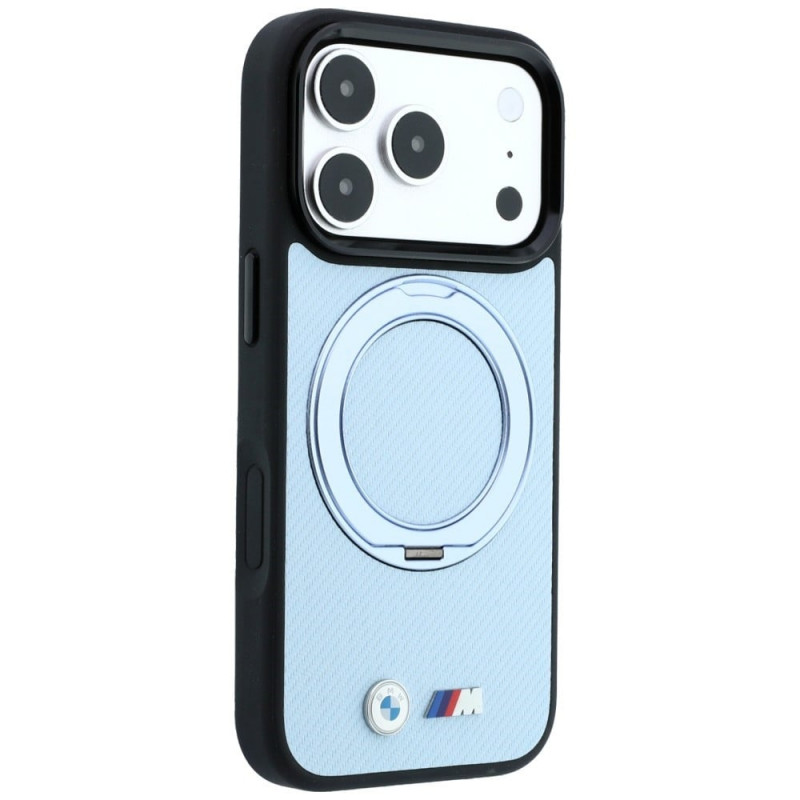 Θήκη BMW Kevlar Ring Stand 360 MagSafe για Apple iPhone 18 Pro Max / 17 Pro Max, μπλε