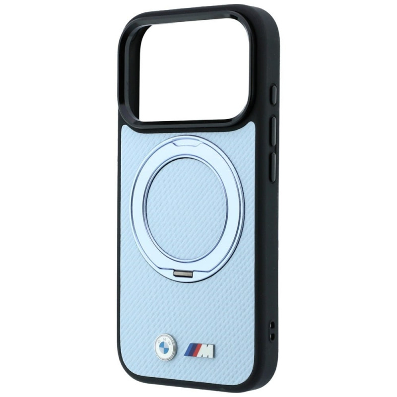Θήκη BMW Kevlar Ring Stand 360 MagSafe για Apple iPhone 18 Pro / 17 Pro, μπλε