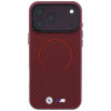 Θήκη BMW M Carbon Printed Ring MagSafe για Apple iPhone 18 Pro Max / 17 Pro Max, κόκκινη