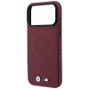 Θήκη BMW M Carbon Printed Ring MagSafe για Apple iPhone 18 Pro Max / 17 Pro Max, κόκκινη