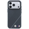 Θήκη BMW M Tire Track with Silver Line MagSafe για Apple iPhone 18 Pro Max / 17 Pro Max, ανθρακί