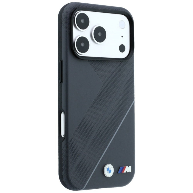 Θήκη BMW M Tire Track with Silver Line MagSafe για Apple iPhone 18 Pro Max / 17 Pro Max, ανθρακί