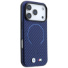 Θήκη BMW M Carbon Printed Ring MagSafe για Apple iPhone 18 Pro / 17 Pro, ναυτικό μπλε