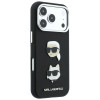Θήκη Karl Lagerfeld Saffiano Karl&Choupette Heads Pins Strap Logo για Apple iPhone 18 Pro / 17 Pro, μαύρη