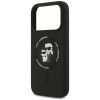 Θήκη Karl Lagerfeld Silicone Karl&Choupette Ring MagSafe για Apple iPhone 18 Pro Max / 17 Pro Max, μαύρη