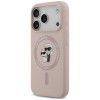 Θήκη Karl Lagerfeld Silicone Karl&Choupette Ring MagSafe για Apple iPhone 18 Pro / 17 Pro, μαύρη
