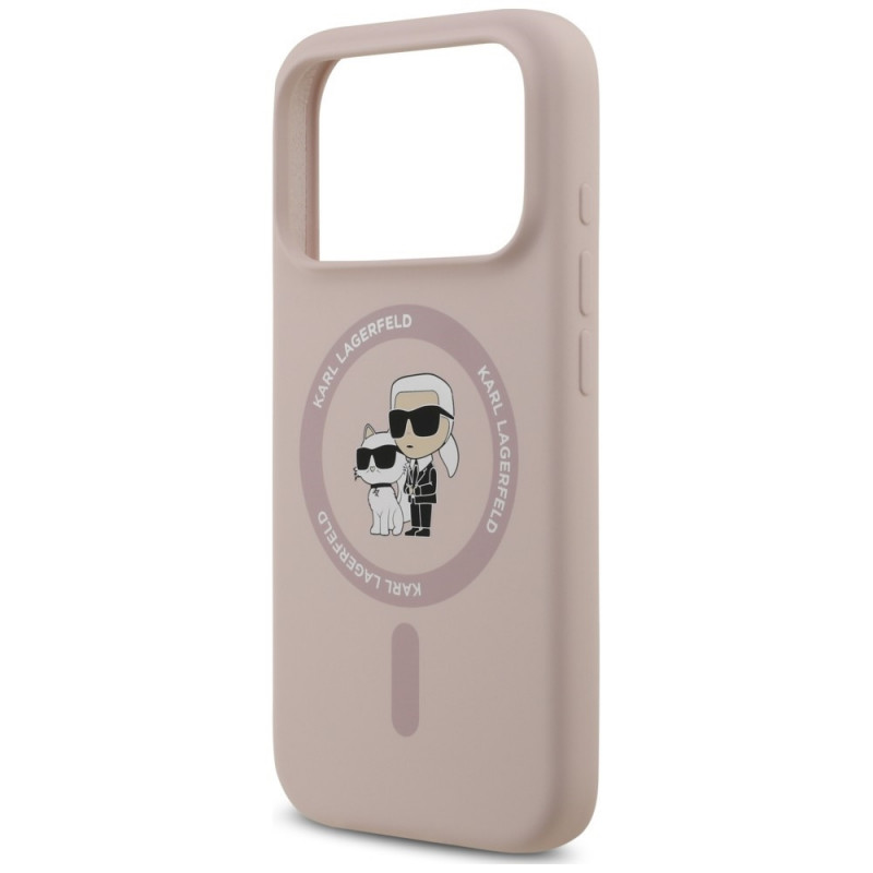 Θήκη Karl Lagerfeld Silicone Karl&Choupette Ring MagSafe για Apple iPhone 18 Pro / 17 Pro, μαύρη